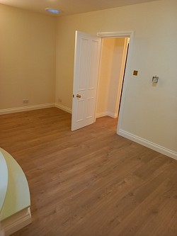 painting, replacing the sound and laying the floor panel baseboard