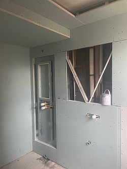 preparing the bathroom for tiling