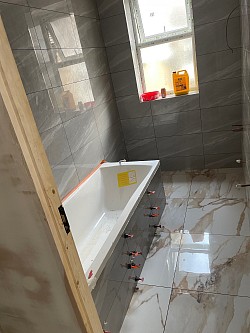 laying the tiles